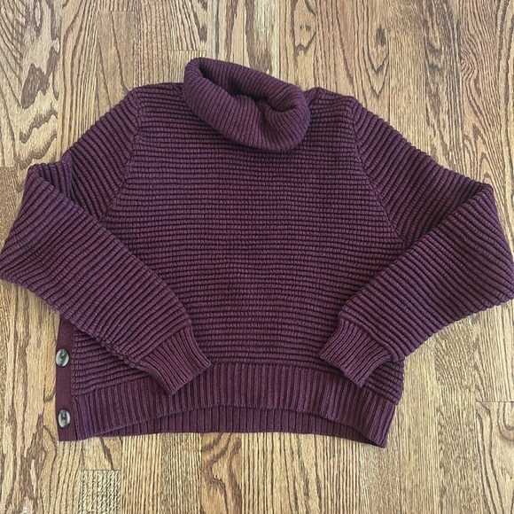 Madewell Black Cherry Merino Wool Blend Sweater - Picture 6 of 9